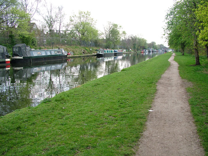 Railway runs parallel with the canal