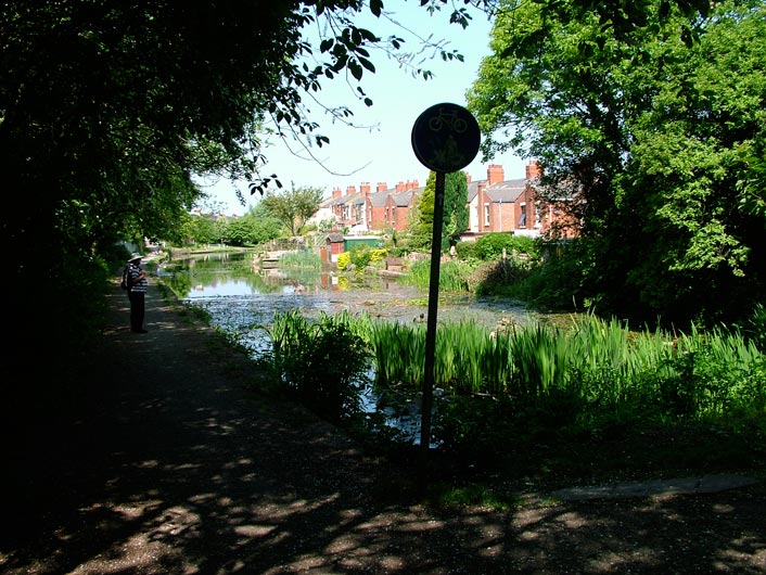 The start of the canal walk in Preston