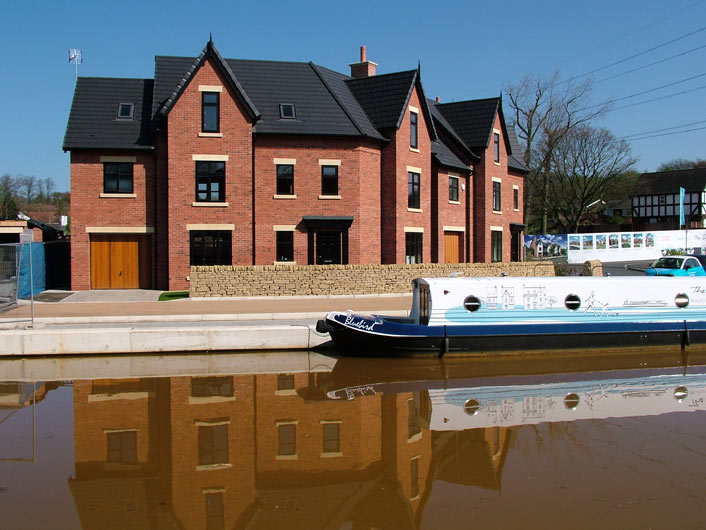 New housing development by the canal