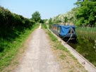 Note towpath which drastically reduces in width